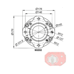 ADAPTATEUR SAE-B POUR MULTIPLICATEUR DE BOÎTE DE VITESSES GR.4 93001 (90202)