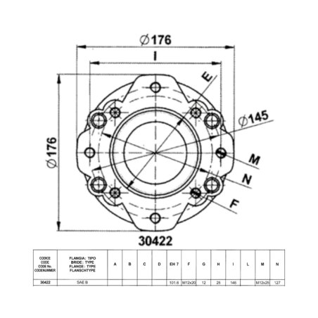 BRIDA SAE-B PARA EMBRAGUE IM2 (30422)