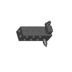 Block NG6 Eurofluid EM213 mit Aufnahme für Druckbegrenzungsventil und Einbauraum 08 für 2/2-Ventil
