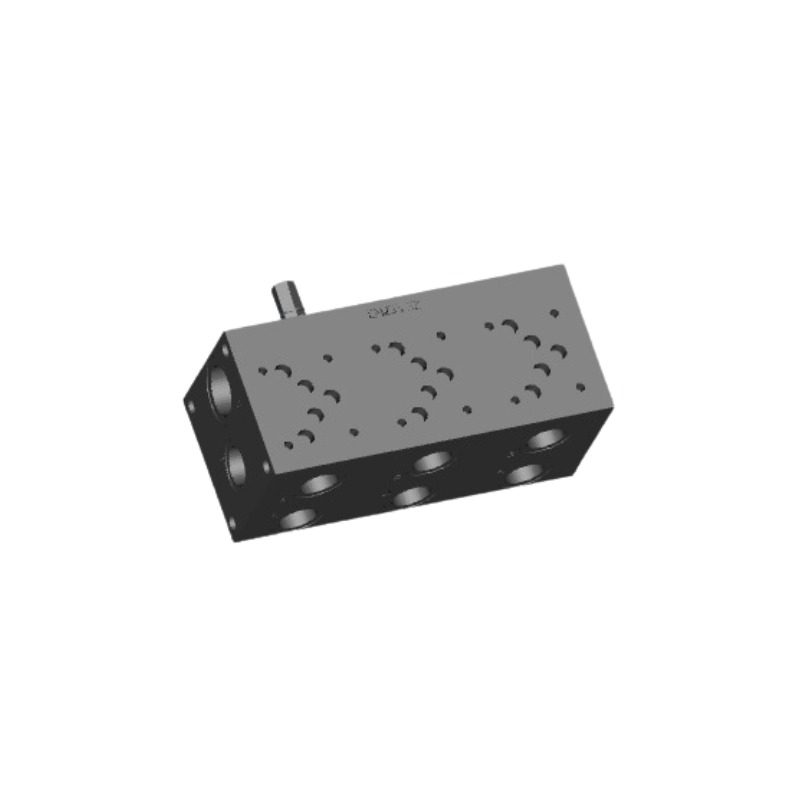 Blocco NG10 Eurofluid EM235/5X2F a 5 stazioni, con limitatrice 10-210 bar