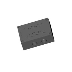 Einfache Anschlussplatte NG25 Eurofluid ES8A114LL, A, B, P und T 1.1/4" seitlich