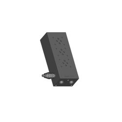 Bloque NG6 Eurofluid EM103 con A y B traseras y limitadora 100-350 bar