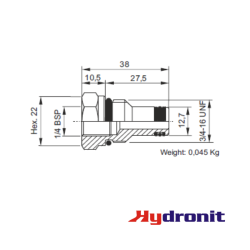 TAPON QUE PASA A TRAVES DE 1/4"BSP