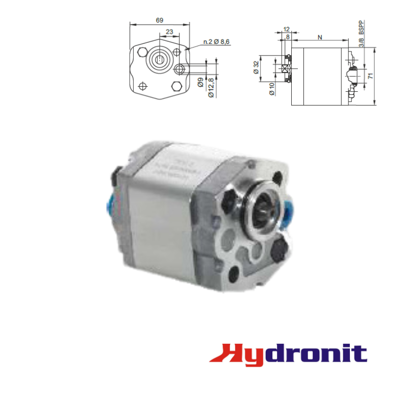 GEAR PUMP STD. GROUP 1 - 2.17CM3