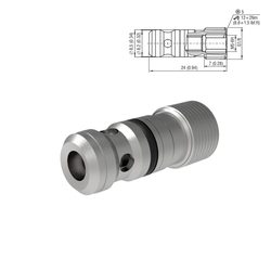 Sélecteur de circuit à bille Argo-Hytos LV1-043, cartouche G1/8