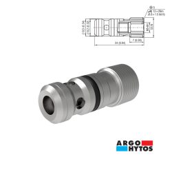 VÁLVULA DE CARGA DE DESVIACIÓN G1/8" : LV1-043