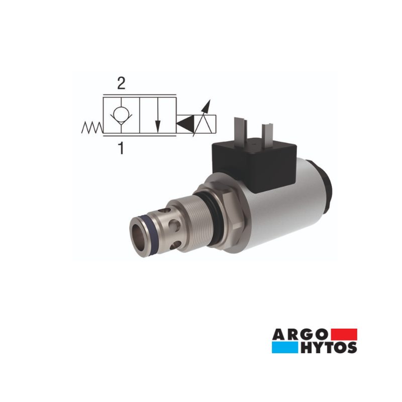 2/2 PROPORTIONAL POPPET VALVE PILOT OPERATED 70L/MIN 350BAR NC CAV10-2: SD3P-B2/H2L2/70-24E1M9-B