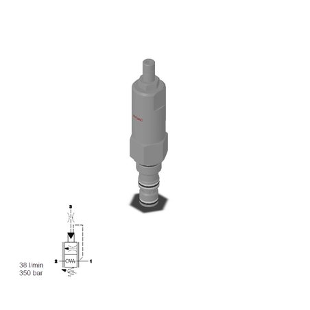 Senkbremsventil Hydac RS08-01-C-N-3-500V, Patrone SAE-08