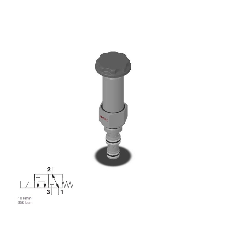 Électrovalve 3/2 à tiroir Hydac WK07L-01-C-V-0, cartouche SAE-07