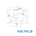 STANDARD BODY FOR LINE MOUNTING CAV 12-3S G3/4 + G1/4 STEEL