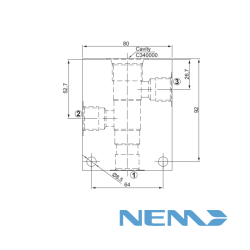 STANDARD BODY FOR LINE MOUNTING CAV 12-3 G3/4 STEEL