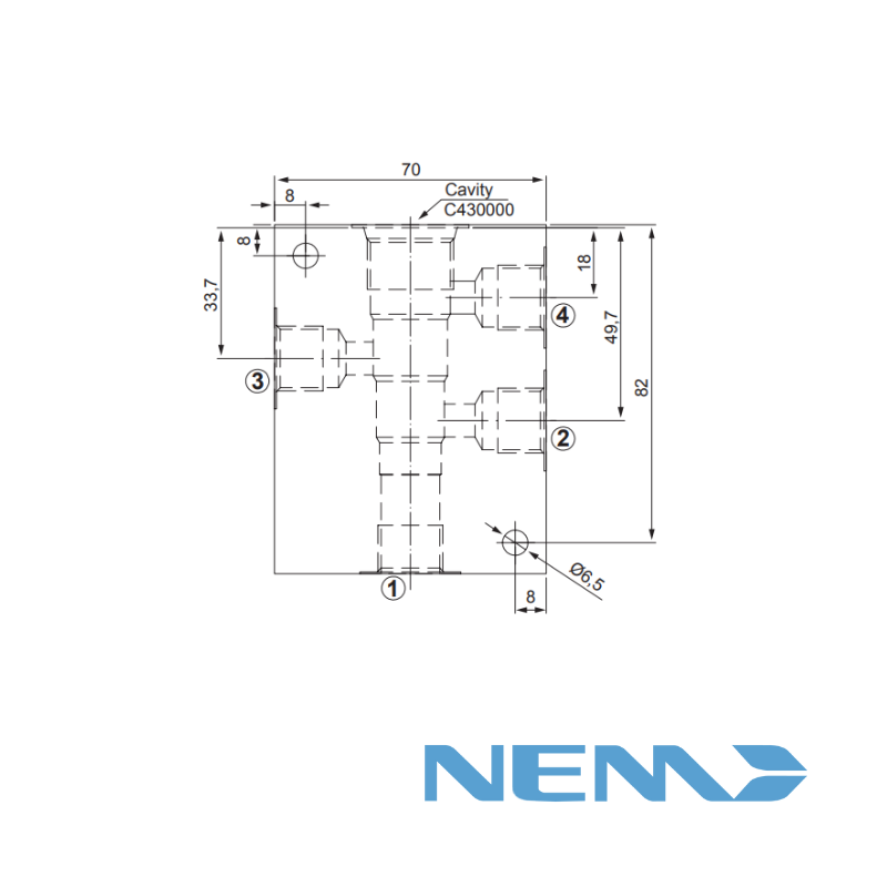 STANDARD BODY FOR LINE MOUNTING CAV 10-4 G1/2 STEEL