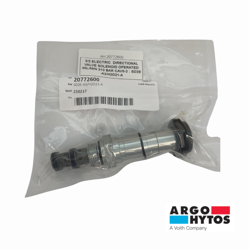 3/2 ELECTRIC  DIRECTIONAL VALVE SOLENOID OPERATED 40L/MIN 210 BAR CAV8-3 : SD2E-A3/H2D21-A
