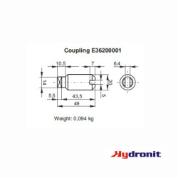 COUPLING FOR FRAME 112/125 DC MOTORS WITH PUMP GR-1