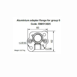 Hydronit E60513025 adapter plate for group 0 pumps