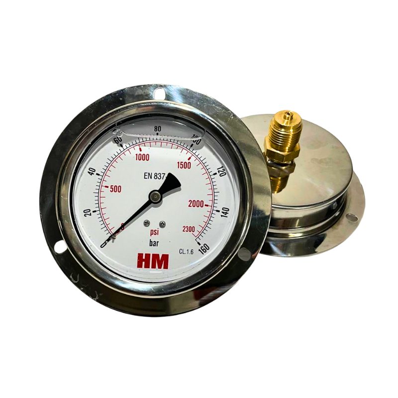 Manomètre HM horizontal DN100 à collerette