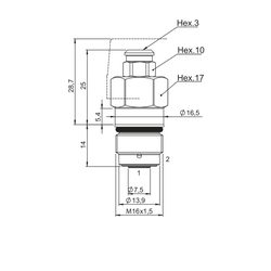 NEM-Einschraub-Druckbegrenzungsventil (SAE 08, 10, 12 und M16x1,5)