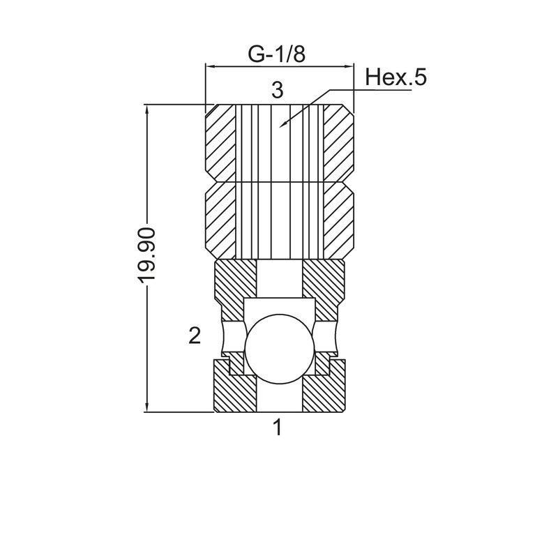 Válvula selectora de insertar G1/8