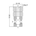 Válvula selectora de insertar G1/8