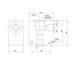 Corpo in linea in acciaio per cartuccia NEM