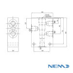 STANDARD BODY FOR LINE MOUNTING CAV 08-4 G3/8 STEEL