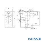 STANDARD BODY FOR LINE MOUNTING CAV 10-3 G1/2 STEEL