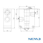 STANDARD BODY FOR LINE MOUNTING CAV 12-3 G3/4 STEEL