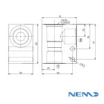 STANDARD BODY FOR LINE MOUNTING CAV 16-2 G1 STEEL
