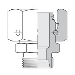 Reduction F-M KOR - Hydraulic Fittings for Leak-Proof System Assemblies