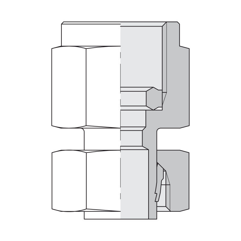 Female Union DIN MAV-EV1/4" - Hydraulic Fittings for Leak-Proof System Assemblies