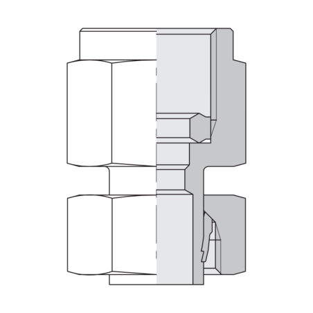 Female Union DIN MAV-EV1/4" - Hydraulic Fittings for Leak-Proof System Assemblies