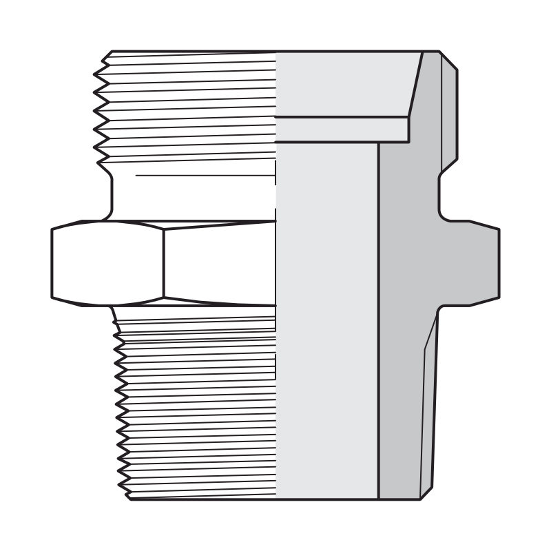 Union Tube-Thread GE Lubrication - Hydraulic Fittings for Leak-Proof System Assemblies