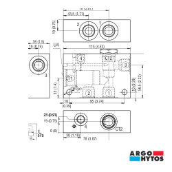 Válvula de descarga Argo-Hytos SU6A-U3 / U4 y cuerpos