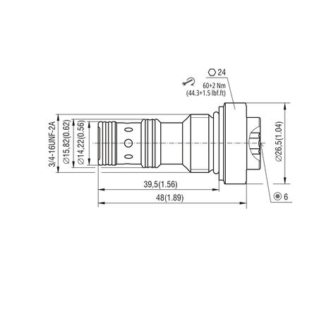 KICK DOWN LOAD SHUTTLE VALVE CAV8-3 (2 BAR) : SH1F-A3/L020-A