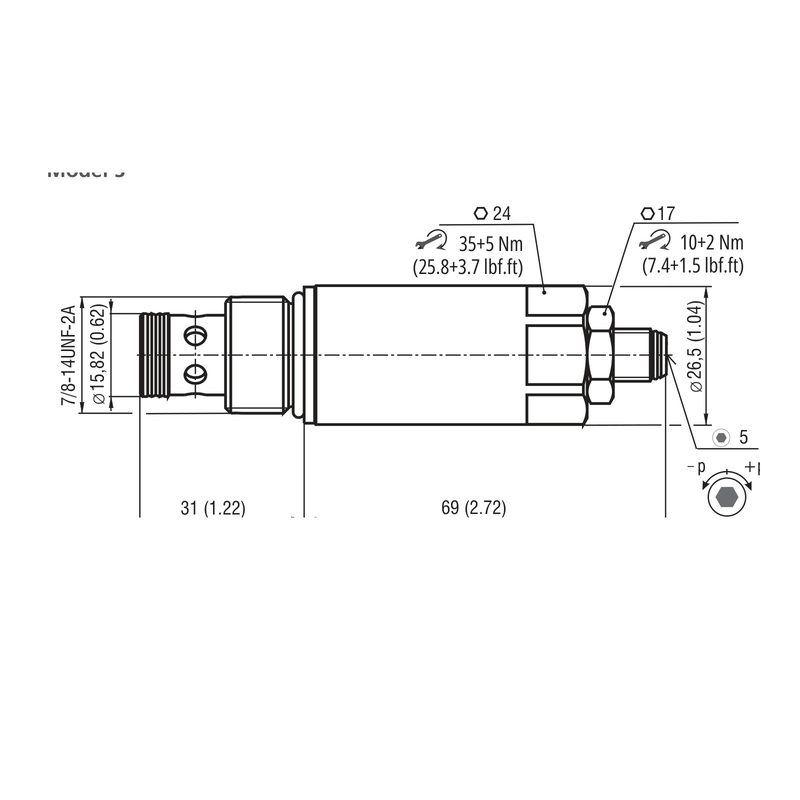 Limiteur de pression piloté Argo-Hytos (cartouche)