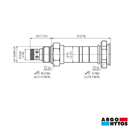 ELETROVÁLVULA DE CARTUCHO ARGO-HYTOS SD1E / SD2E / SD3E