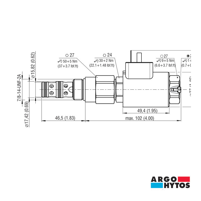 Argo-Hytos proportional pressure reducing valve (cartridge)