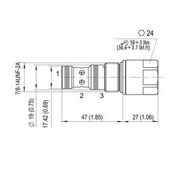 Argo-Hytos SL2 normally open logic element (cartridge)