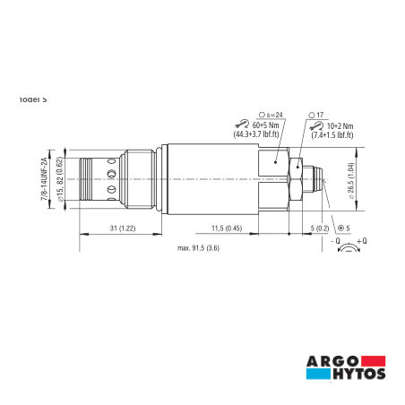 ARGO-HYTOS FLOW CONTROL CARTRIDGE VALVE