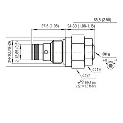 Valve à pointeau CAV8-2 (20 l/min) : ST21A-A2/L20S-A