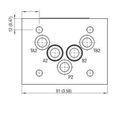 Válvula antirretorno modular NG10 (CETOP 5) Argo-Hytos MVJ3-10AB-005, en A y B