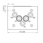 Clapet anti-retour modulaire NG10 (CETOP 5) Argo-Hytos MVJ3-10AB-005, sur A et B