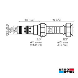 Eletroválvula de cartucho Argo-Hytos 3/2 (SD1E / SD2E)