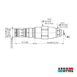 ARGO-HYTOS OVERCENTRE AND PILOT CHECK CARTRIDGE VALVE