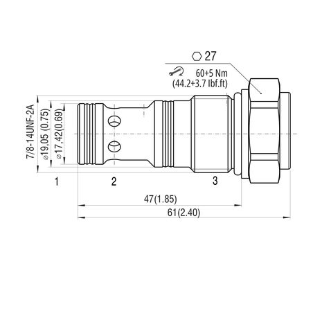 Argo-Hytos overcentre and pilot-operated check valve (cartridge)