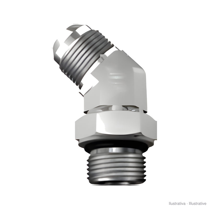 Codo 45° macho-macho JIC-UNF (S590)