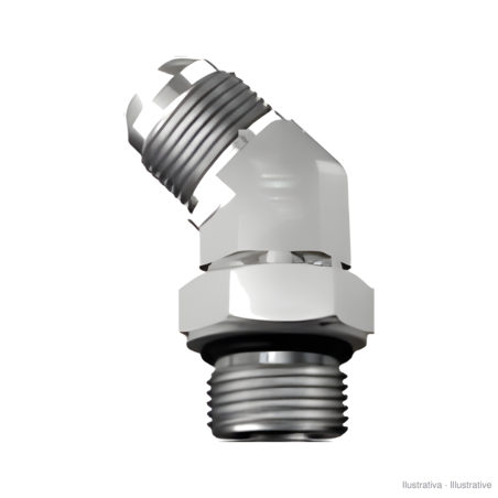 Codo 45° macho-macho JIC-UNF (S590)
