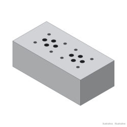 Bloque NG10 Eurofluid EM205 con limitadora, de 2 a 4 estaciones