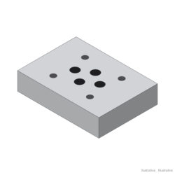 Reduzierplatte Eurofluid NG16 auf NG10 und NG10 auf NG6