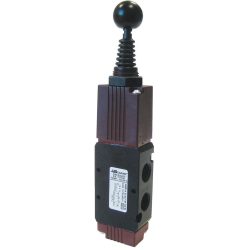 Manual valve 5/2 G1/4 metal body - Line 127 (variant 006, probably bistable 90° lever)